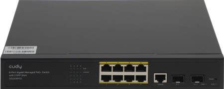 Коммутатор Cudy GS2008PS2 (L2) 8x1Гбит/с 2SFP 8PoE+ 120W управляемый