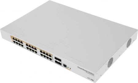 Коммутатор MikroTik CRS328-24P-4S+RM (L3) 24x1Гбит/с 4SFP+ 24PoE+ 450W управляемый