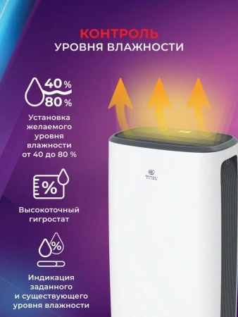 Осушитель воздуха Royal Clima Carisma Loft RD-CR20-E 310Вт бытовой белый/черный