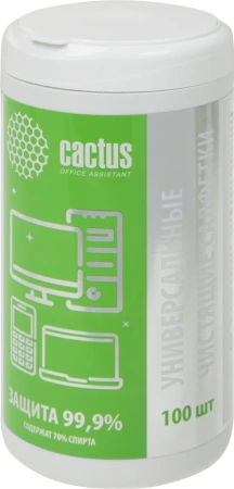 Салфетки влажные Cactus CS-ASC100 антибактериальные (100лист.) спиртовые