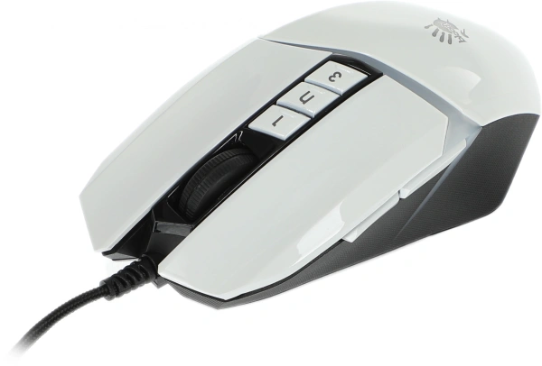 Мышь A4Tech Bloody W60 Max белый оптическая 10000dpi USB 10but (W60 MAX (PANDA WHITE))