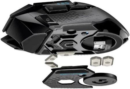 Мышь Logitech G502 Lightspeed черный оптическая 25600dpi беспров. USB 9but (910-005571)