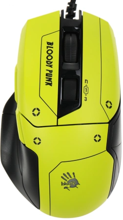 Мышь A4Tech Bloody W70 Max Punk желтый/черный оптическая 10000dpi USB 11but