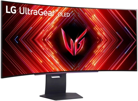 Монитор LG 44.5" UltraGear 45GS95QE-B черный OLED LED 21:9 HDMI M/M матовая HAS Piv 1500000:1 1300cd 178гр/178гр 3440x1440 240Hz G-Sync FreeSync Premium Pro DP SPDIF WQ USB 12.3кг