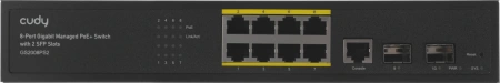 Коммутатор Cudy GS2008PS2 (L2) 8x1Гбит/с 2SFP 8PoE+ 120W управляемый