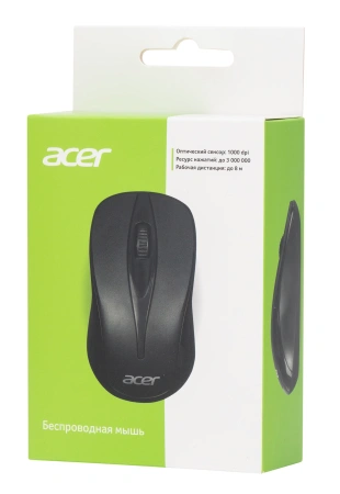 Мышь Acer OMR131 черный оптическая 1000dpi беспров. USB для ноутбука 3but (ZL.MCEEE.01E)