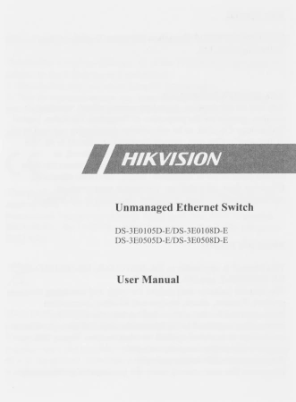 Коммутатор Hikvision DS-3E0508D-O 8x1Гбит/с