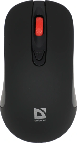 Мышь Defender Nexus MS-195 черный оптическая 1600dpi silent беспров. USB 3but (52195)