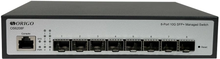Коммутатор Origo OS6208F OS6208F/A1A (L2) 8SFP+ управляемый