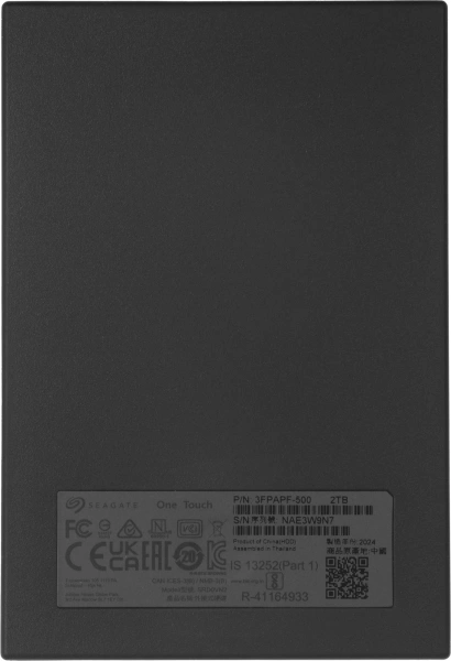 Жесткий диск Seagate USB3.0 2TB STKY2000401 One Touch 2.5" серебристый