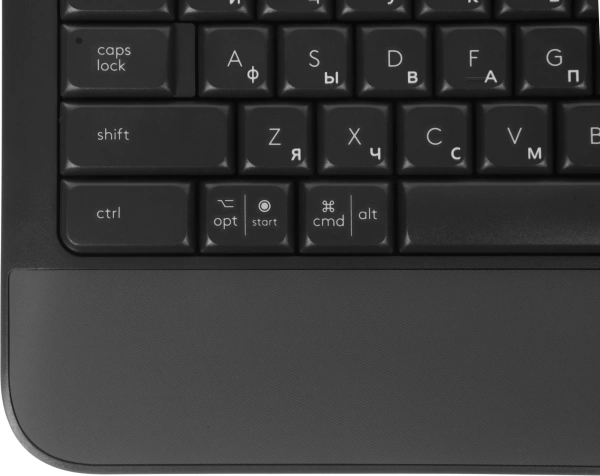 Клавиатура Logitech K650 черный USB беспроводная BT/Radio (подставка для запястий) (920-010954)