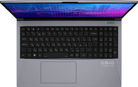 Ноутбук Osio CyberLine C150i-003 Core i5 12600H 16Gb SSD512Gb NVIDIA GeForce RTX4060 8Gb 15.6" IPS FHD (1920x1080) без ОС grey WiFi BT Cam 3410mAh