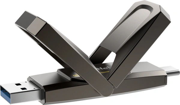 Флеш Диск Netac 128GB US5 NT03US5C-128G-32TA USB3.2 серый