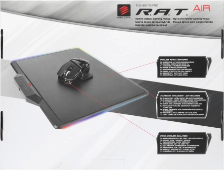Мышь Mad Catz R.A.T. AIR черный оптическая 12000dpi беспров. USB 11but (MR04DHAMBL000-0)