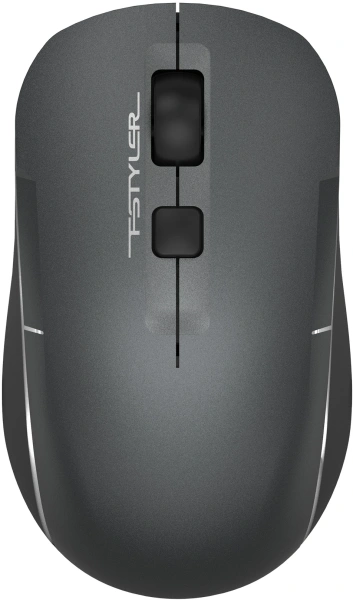 Мышь A4Tech Fstyler FB26CS Air2 серый/черный оптическая 2000dpi silent беспров. BT/Radio USB для ноутбука 4but (FB26CS AIR2 SMOKY GREY)