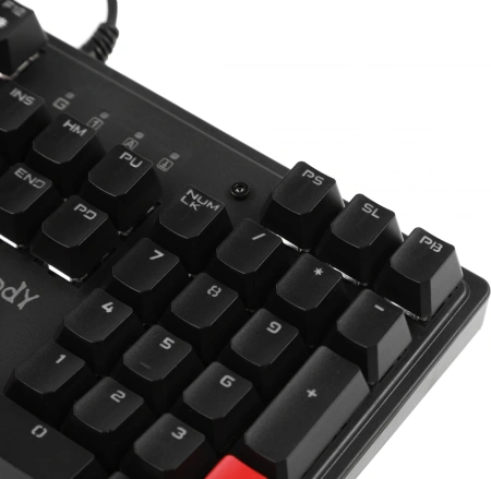 Клавиатура A4Tech S515R механическая черный USB for gamer LED (подставка для запястий) (S515R FIRE BLACK) кабель 1.8м