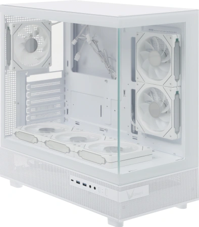 Корпус Formula Crystal Z8 FLOE белый без БП ATX 3x120mm 5x140mm 1xUSB2.0 1xUSB3.0 1xUSB3.1 audio bott PSU