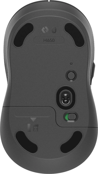 Мышь Logitech M650 графитовый оптическая 4000dpi беспров. BT/Radio USB 4but (910-006390)