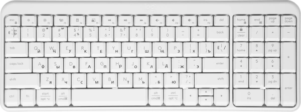 Клавиатура Logitech K251 белый беспроводная BT slim Multimedia (920-013364)