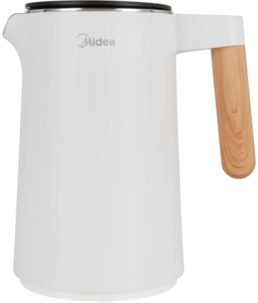 Чайник электрический Midea MK-9092 1.5л. 2200Вт белый корпус: нерж.сталь/пластик