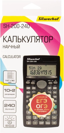 Калькулятор научный Silwerhof SH-200-240 черный 10-разр.
