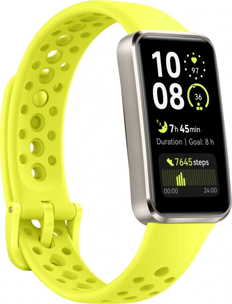 Фитнес-трекер Huawei Band 10 Nora-B29F AMOLED корп.:серебристый рем.:зеленый (55020ELC)
