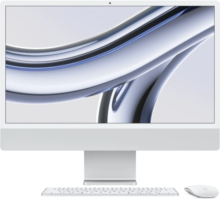 Моноблок Apple iMac A2873 24" 4.5K M3 8 core (4) 8Gb SSD512Gb 10 core GPU macOS WiFi BT 143W клавиатура мышь Cam серебристый 4480x2520