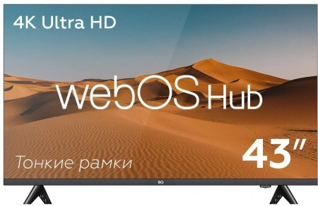 Телевизор LED BQ 43" 43FS36B черный 4K Ultra HD 60Hz DVB-T DVB-T2 DVB-C DVB-S2 3D USB WiFi Smart TV (RUS)
