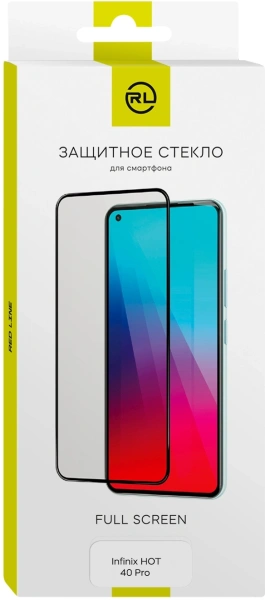 Защитное стекло для экрана Redline черный для Infinix Hot 40 Pro 2.5D 1шт. (УТ000038118)