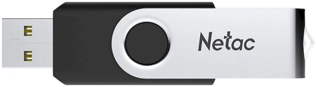 Флеш Диск Netac 128GB U505 NT03U505N-128G-20BK USB2.0 черный/серебристый