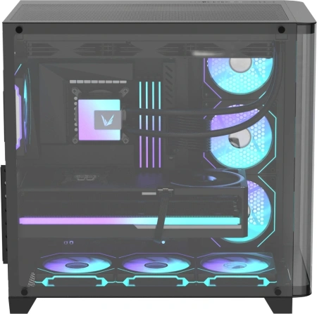 Корпус Formula Crystal U2 Floe черный без БП ATX 6x120mm 1xUSB2.0 1xUSB3.0 audio bott PSU