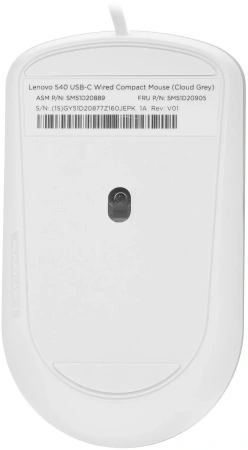 Мышь Lenovo 540 светло-серый оптическая 2400dpi USB 3but (GY51D20877)