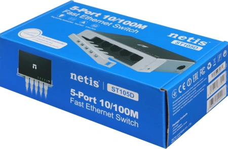Коммутатор Netis ST105D (L2) 5x100Мбит/с неуправляемый