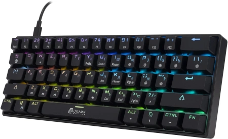 Клавиатура Оклик K713X механическая черный USB Multimedia for gamer LED