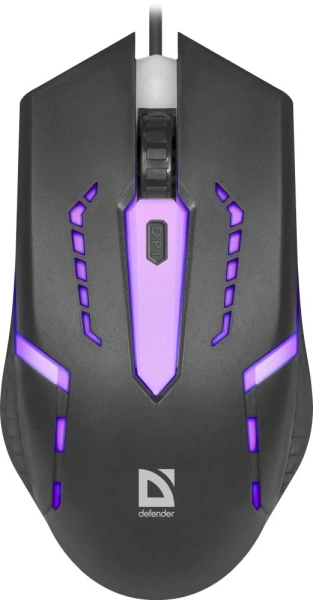 Мышь Defender Hit MB-601 черный оптическая 1200dpi USB 3but (52601)