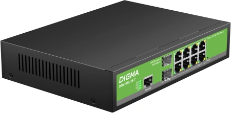 Коммутатор Digma DSW708G-2S-T (L2+) 8x1Гбит/с 2SFP управляемый