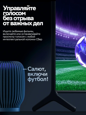 Телевизор LED Sber 32" SDX-32H3113 Салют ТВ Frameless черный HD 60Hz DVB-T DVB-T2 DVB-C DVB-S DVB-S2 USB WiFi Smart TV