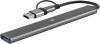 Разветвитель USB-C + USB-A Digma DHUB-7USB-AC-3.0 7порт. серебристый