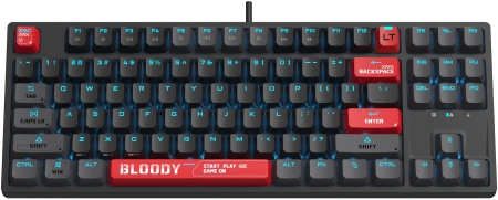 Клавиатура A4Tech Bloody AT87 черный/красный USB for gamer LED (AT87) кабель 1.8м