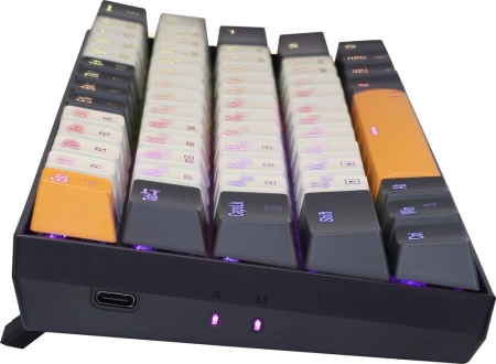 Клавиатура Redragon Caraxes Pro механическая черный USB беспроводная BT/Radio slim for gamer LED (71554) кабель 1.8м