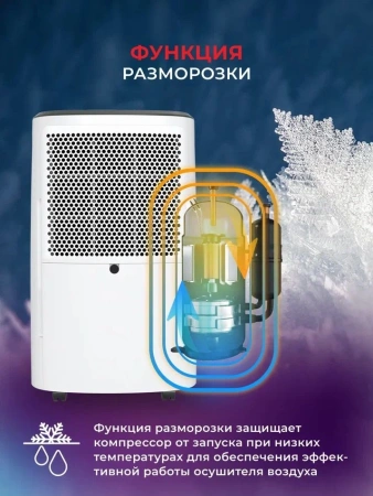Осушитель воздуха Royal Clima Carisma Loft RD-CR20-E 310Вт бытовой белый/черный