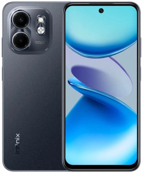Смартфон Infinix X6532 Smart 9 128Gb 4Gb черный моноблок 3G 4G 2Sim 6.7" 720x1600 Android 14 13Mpix 802.11 a/b/g/n/ac GPS GSM900/1800 GSM1900 Protect FM A-GPS microSD max2048Gb