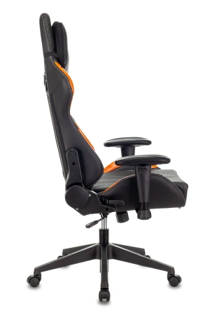 Кресло игровое Zombie VIKING 5 AERO черный/оранжевый экокожа с подголов. крестов. пластик