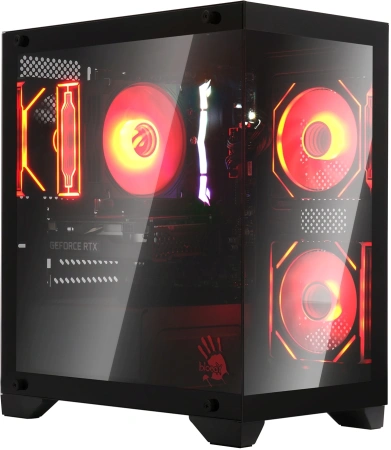 Корпус Bloody BD-CC103 черный без БП mATX 7x120mm 1xUSB2.0 1xUSB3.0 audio bott PSU