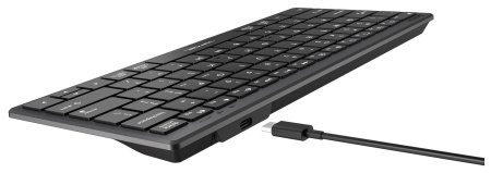 Клавиатура A4Tech FX51 серый USB slim Multimedia (FX51 GREY) кабель 1.5м