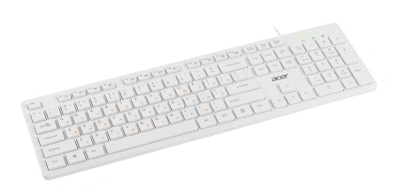 Клавиатура Acer OKW123 белый USB Multimedia (ZL.KBDEE.00D) кабель 1.5м